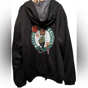 Boston Celtics Fur Lined Zip Up Jacket NWOT.